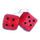 www.sixpackmotors-shop.ch - FUZZY DICE 9CM ROT