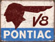 www.sixpackmotors-shop.ch - BLECHSCHILD PONTIAC V8