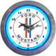 www.sixpackmotors-shop.ch - NEON UHR -MUSTANG/WEISS